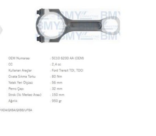 PİSTON KOLU TRANSIT V184 -V347 resmi