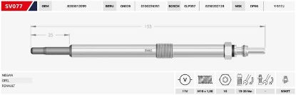 ISITMA BUJİSİ  MASTER-TRAFIC-LAGUNA 2.2/2.5DCI/11V/GX150 resmi