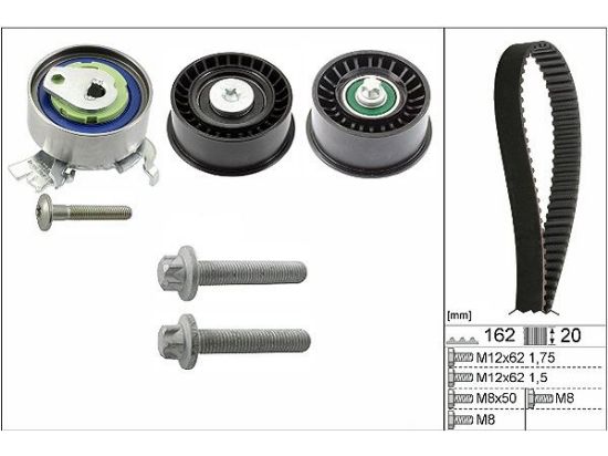 EKSANTRİK GERGİ SETİ (162x200 ASTRA G-CORSA C-VECTRA C-MERIVA A-ZAFIRA A 1.4-1.6-1.8 16V Z16XE-Z14XE resmi