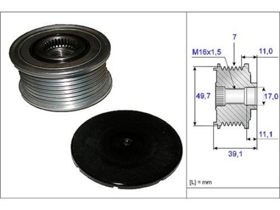 ALTERNATÖR KASNAĞI RULMANLI MERCEDES CLS (C219)-E SERISI (W211-S211-W212-S212)-S SERI (W220-W221) resmi