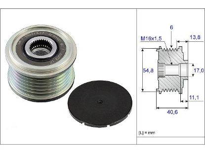 ALTERNATÖR KASNAĞI (RULMANLI) CLIO III-KNG-MGN II-MODUS-QASHQAI 1.5 DCİ resmi
