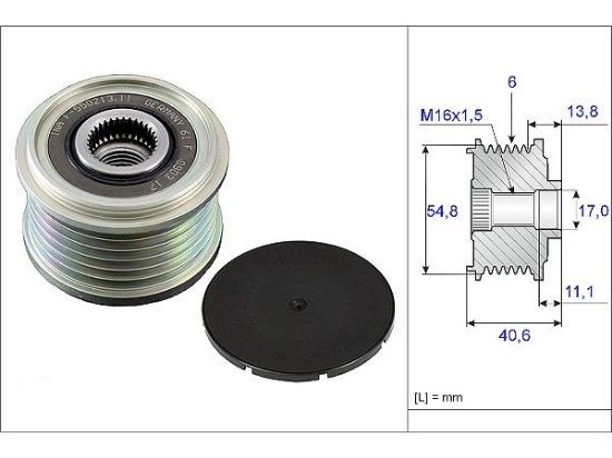 ALTERNATÖR KASNAĞI (RULMANLI) CLIO III-KNG-MGN II-MODUS-QASHQAI 1.5 DCİ resmi