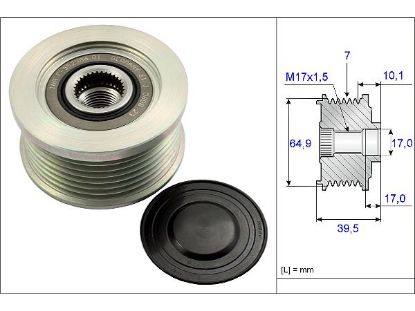 ALTERNATÖR KASNAĞI RULMANLI    NAVARA-PATHFINDER-PICKUP 2.5/3.0DCI resmi