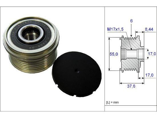ALTERNATÖR GERGİ RULMANI    MAZDA 6  02-> resmi
