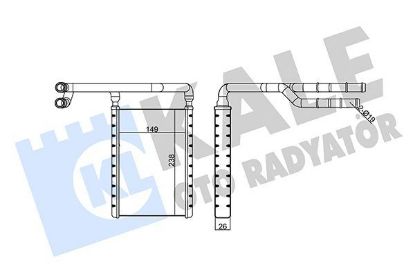 KALORİFER PETEĞİ TRANSIT CUSTOM-TRANSIT 14>/1768439/2008790/BK2118B539AA/BK2118B539AC/KALE resmi