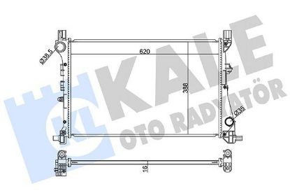 SU RADYATÖRÜ EGEA ; TIPO 1.3MTJ 1.4 15=> (MT) [BRAZING] [620X388X16] resmi