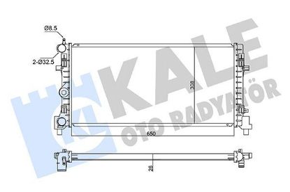 SU RADYATÖRÜ AUDI A1 10->SEAT IBIZA IV-TOLEDO IV 08->SKODA FABIA II-RAPID-ROOMSTER 06->VW POLO 09-> resmi