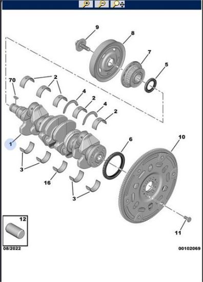 KRANK MİLİ  207-307-308-C3-C4-FOCUS 1.6HDI resmi