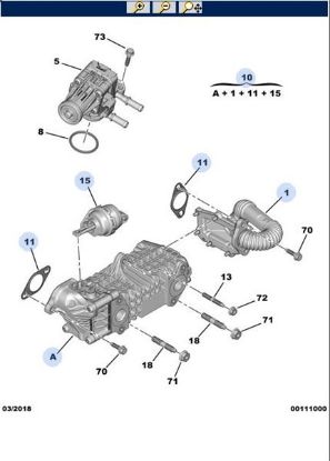 EGR SOĞUTUCU KOMPLE SU EŞANJÖRÜ 301 1.5 HDI DV5RD EURO 6 resmi