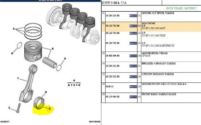 KOL YATAK 3008 DV5RC ( 4 ADET ALINIZ ) resmi