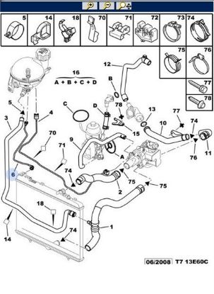 YEDEK SU DEPO HORTUMU DV6ATED/DW10BTED 307/308/5008/RCZ resmi