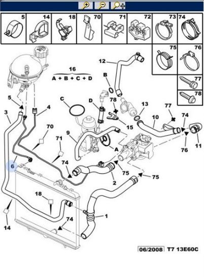 YEDEK SU DEPO HORTUMU DV6ATED/DW10BTED 307/308/5008/RCZ resmi