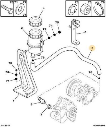 DİREKSİYON YAĞ BORUSU  BOXER 2.8HDI resmi
