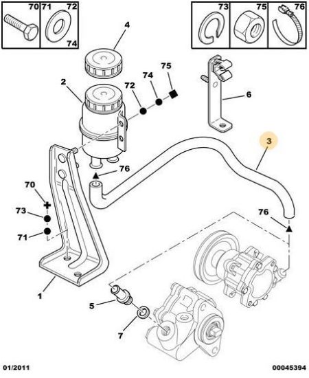 DİREKSİYON YAĞ BORUSU  BOXER 2.8HDI resmi