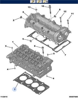 SİLİNDİR KAPAK CONTASI 2Ç FIORINO-BIPPER 1.3JTD E5 resmi