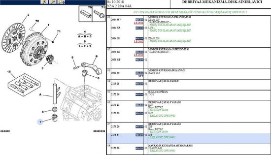 DEBRİYAJ ÇATAL FİBERİ   306 RESTYL-406 RESTYL-806-EXPERT I/II-PARTNER-BERLINGO VP/VU-JUMPY I/II resmi