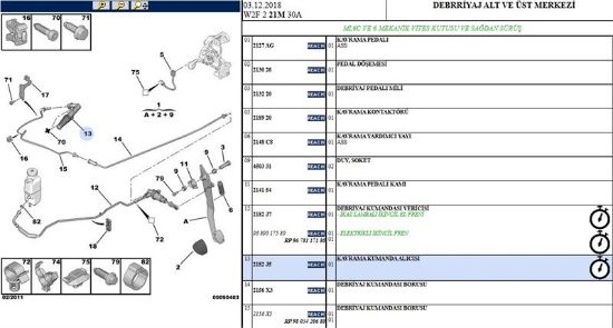 DEBRİYAL ALT MERKEZİ 207-508-C4 II 1.6 YENİ KOD: PEU2182.E1 resmi