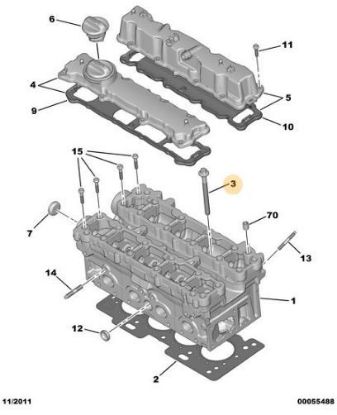 SİLİNDİR KAPAK SAPLAMASI 207 ET3J4 resmi