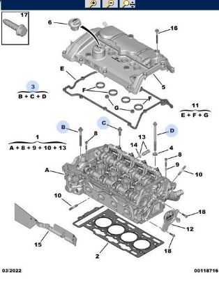 SİLİNDİR KAPAK SAPLAMASI 3008-RCZ-207-208-50 resmi