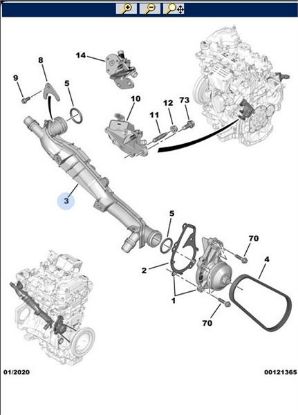 MOTOR SUYU GİRİŞ MANİFOLDU 1.2 BENZİNLİ - ASTRA (O5 ) resmi