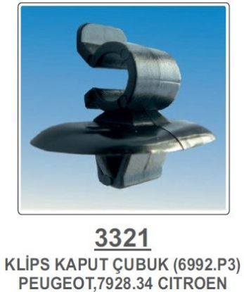 MOTOR KAPUT ÇUBUK KLİPSİ   306 407 resmi