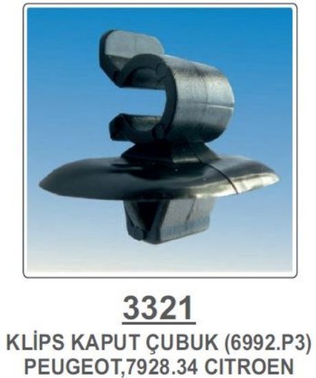 MOTOR KAPUT ÇUBUK KLİPSİ   306 407 resmi