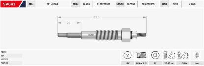 ISITMA BUJİSİ  BESTA-RANGER-VITARA-BONGO 2.0/2.5/2/11V/GJ1302MA/0100226336/18550-78E11/XM3412A342BA/ resmi