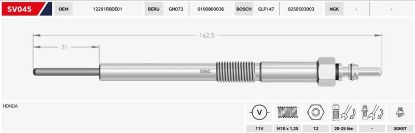 ISITMA BUJİSİ  FR-V-CIVIC-CR-V-ACCORT 2.2CTDI/11V/GX4161/0100800036/12291-RBD-E01/SVAC resmi
