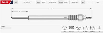 ISITMA BUJİSİ   H-1-SPORTAGE-SORENTO 2.5CRDI/11V/GX4154/0100222106/36710-4A710/SVAC resmi