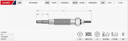 ISITMA BUJİSİ  L200-L300 2.3D/11V/GJ53MI resmi