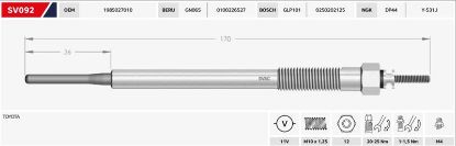 ISITMA BUJİSİ  AVENSIS-COROLLA-RAV-4-HILUX 2.0/2.5/11V/GJ93TO/0100226527/1985030010/SVAC resmi