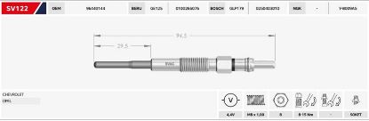 ISITMA BUJİSİ  CRUZE-CAPTIVA-EPICA-LACETTI/4.4V/GX2094//96440144/SVAC resmi