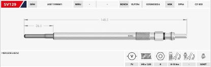 ISITMA BUJİSİ  SPRINTER-VITO-VIANO-B/C CLAS/7V/GX3150//A0011595701/SVAC resmi