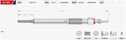 ISITMA BUJİSİ   ASTRA J-CORSA D-MERIVA-MOKKA 1.7CD/4.4V/GE117/0100266028/55567737/SVAC resmi