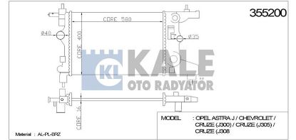 RADYATÖR SU   ASTRA J-ZAFIRA C-CRUZE  A14XER/B14XER/A16XER/B16XER/A18XER  09-> resmi