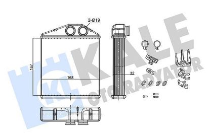KALORİFER RADYATÖRÜ BRAZING  COMBO C-CORSA C 1.2/1.4/1.8  1.3/1.7CDTI  01-> resmi
