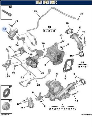 EGR ELEKTROVANA  3008 I-II-308 II-5008 I-II-508 I-II-BOXER III-EXPERT IV-C4 II-C4 PICASSO 2.0 DW10 resmi