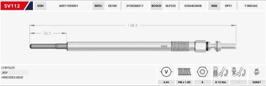 ISITMA BUJİSİ  SPRINTER-ML300-ML350-S360 4.4V resmi