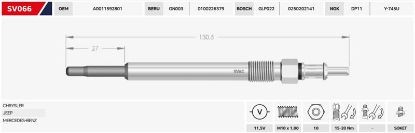 ISITMA BUJİSİ  C200-E200-SPRINTER-VITO 2.2/2.7CDI/11.5V/ resmi