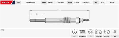 ISITMA BUJİSİ  FIESTA-FOCUS-MONDEO-CONNECT 1.8 TDC/10V/GX96/0100226301/XS4U6M090AB/1079401/SVAC resmi