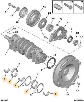 ANA YATAK 308-508 BOXER 2.0 HDi  DW10FUD EURO 6 ( 5 AD ALINIZ ) resmi