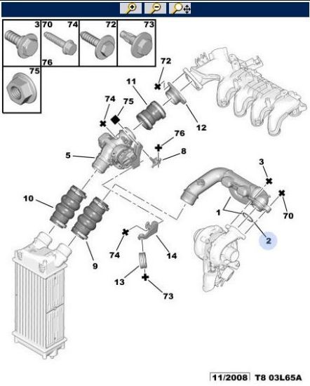 TURBO HORTUM ARA CONTA  206-307-C3 1.6HDI resmi