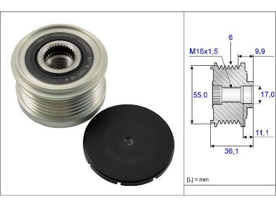 ALTERNATÖR KASNAĞI    BOXER-JUMPER-DUCATO-DAILY  3.0HDI 2006-2010 resmi