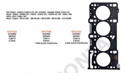 SİLİNDİR KAPAK CONTASI 1Ç  ASTRA J-CORSA D-COMBO-MERIVA-FIORINO-EGEA 1.3CDTI   E4/E5 resmi