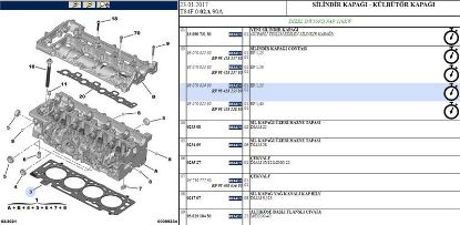 SİLİNDİR KAPAK CONTASI 1.35  3008-5008-EXPERT IV-TRAVELLER-BOXER III-C4-C5-JUMPER III-JUMPY IV DW10 resmi