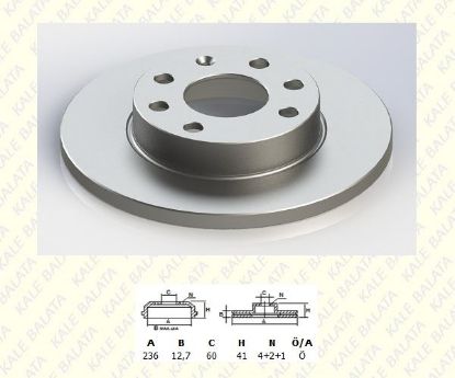 FREN DİSK AYNASI ÖN Soğutmasız    ASTRA F-CORSA B-VECTRA A  1.2/1.4/1.6/1.8  89-01 resmi