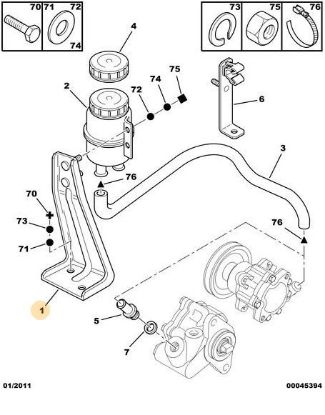 HİDROLİK DEPOSU MESNEDİ  BOXER 2.5/2.8D 94-02 resmi