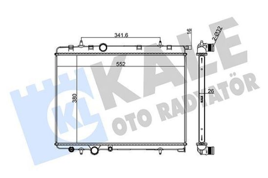 RADYATÖR SU OTOMATİK 206-307-C4 1.6-2.0 16V-1330.F resmi