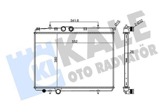 RADYATÖR 1 SIRA ALB SİS. 206 1.9D-2.0 Hdi-1330.53- resmi