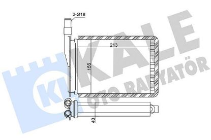 KALORİFER RADYATÖRÜ 2 SIRA CU+PL SİS. R-9-R-11 resmi